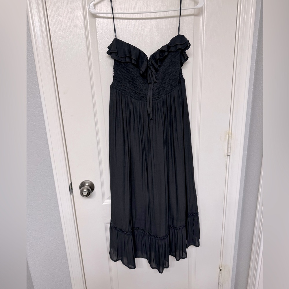 Strapless midi dress
